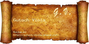 Gutsch Viola névjegykártya